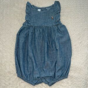 (6M) Ralph Lauren Sleeveless Denim Baby Romper